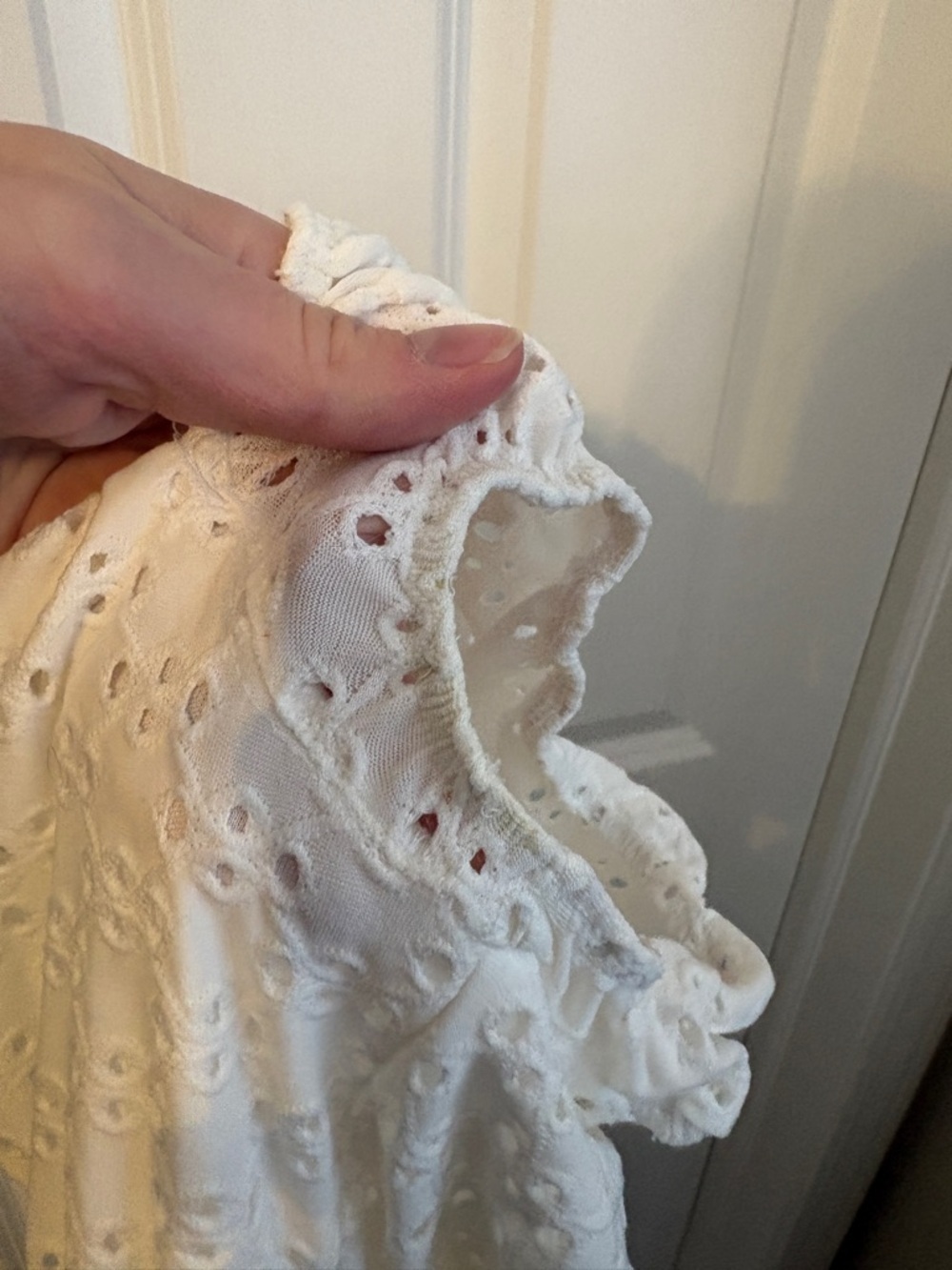 Lucy in the Sky Eyelet Girly Cottagecore Mini White Dress - Picture 11 of 12